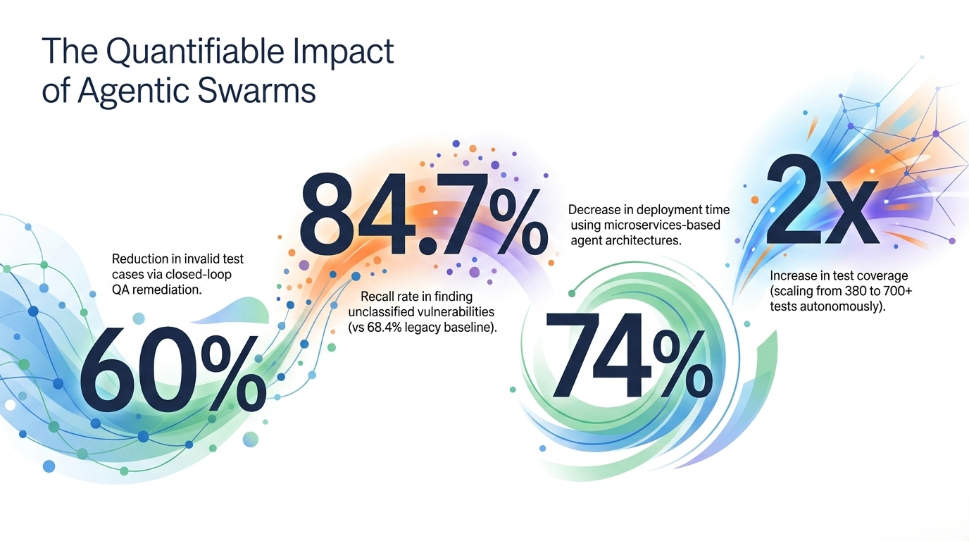 Reported quantifiable impact of agentic swarms