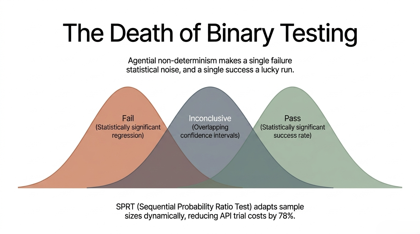 Three-valued probabilistic testing with fail, inconclusive, and pass distributions
