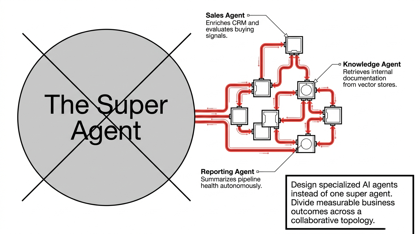 Specialized agents replacing the super-agent model