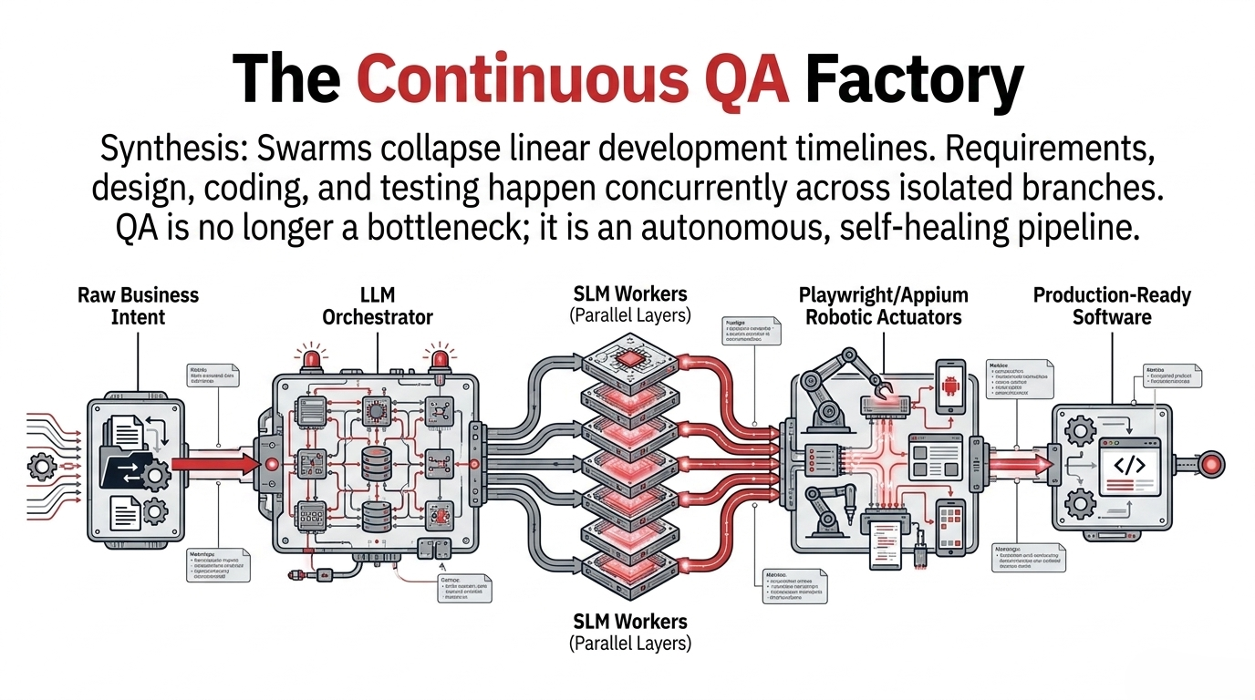 Continuous QA factory from business intent to production-ready software