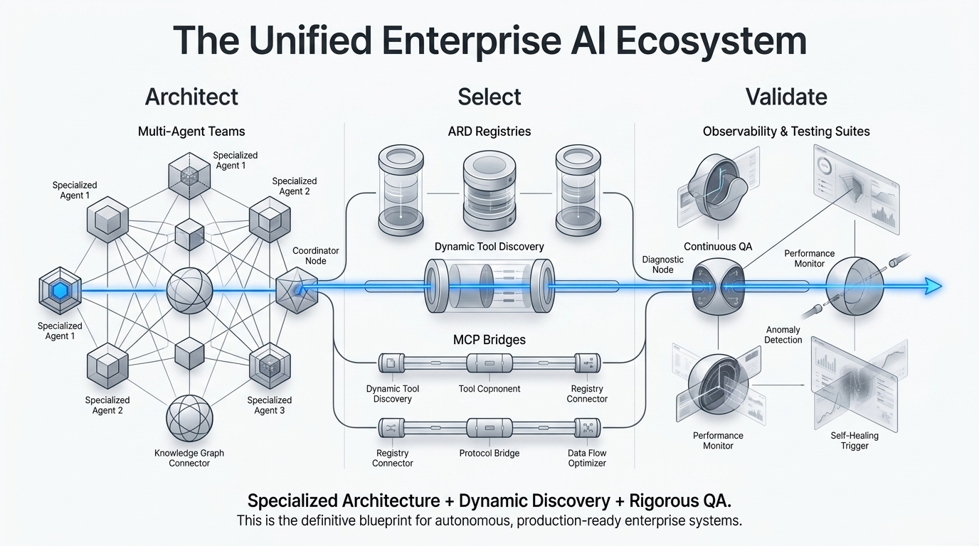 Unified enterprise AI ecosystem: Architect, Select, and Validate